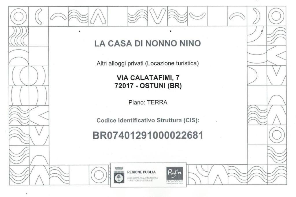 Villa La Casa Di Nonno Nino à Ostuni Extérieur photo
